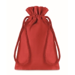 Bolsa pequeña negra algodón para regalos 105 g/m2 Night Boutique Small color rojo