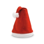 Gorro navideño de Papá Noel promocional en poliéster Basic Santa color rojo
