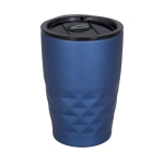 Vaso térmico de acero con formas geométricas 350ml Avenue Liberica color azul segunda vista frontal