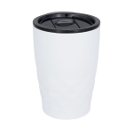 Vaso térmico de acero con formas geométricas 350ml Avenue Liberica color blanco segunda vista frontal