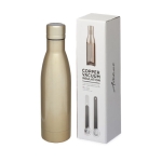 Botella personalizada de calidad en acero inoxidable 500ml Avenue Lane color dorado segunda vista frontal