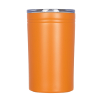 Vaso térmico de acero con cierre antideslizante 330ml Coffee Club color naranja segunda vista frontal