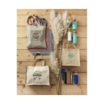 Bolsa de tote de yute con asas de cordón de algodón Jute Side color natural imagen de estilo de vida