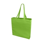 Bolsas de algodón de color con asas largas 220 g/m2 Cotton Plus Colors color verde lima segunda vista frontal