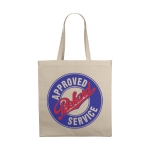 Bolsas de algodón de color con asas largas 220 g/m2 Cotton Plus Colors color natural segunda vista impresión serigrafía