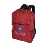 Mochilas de diseño para PC poliéster 600D 15,6'' Business Casual color rojo segunda vista impresión serigrafía