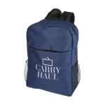 Mochilas de diseño para PC poliéster 600D 15,6'' Business Casual color azul marino segunda vista impresión serigrafía