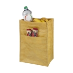 Bolsa térmica estilo retro grande para hasta 12 latas Big Paper color marrón segunda vista