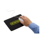 Alfombrilla personalizada para escritorio de espuma flexible Basic color negro segunda vista impresión con tampografía