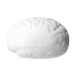 Pelota antiestrés personalizada con forma de cerebro Einstein color blanco vista lateral