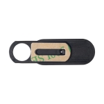 Protector de webcam personalizado con tapa deslizante Spyshield color negro segunda vista trasera