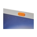 Protector de webcam personalizado con tapa deslizante Spyshield color naranja segunda vista frontal