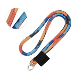 Lanyard cilíndrico y poliéster impreso a todo color 0,8cm Tube Sublim color blanco quinta vista