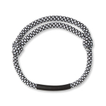 Pulseras publicitarias de poliéster con forma de cordón Cord color blanco