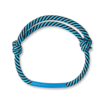 Pulseras publicitarias de poliéster con forma de cordón Cord color azul claro