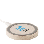 Cargador Inalámbrico Natural Round vista de impresión