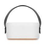 Altavoces con logotipo, correa y bluetooth 5.0 de bambú Scandinavia color blanco sexta vista