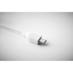 Llavero de madera con logotipo y cables USB BambooTech color madera quinta vista