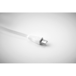 Llavero de madera con logotipo y cables USB BambooTech color madera sexta vista