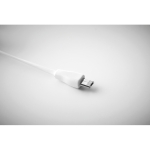 Llavero de madera con logotipo y cables USB BambooTech color madera septima vista