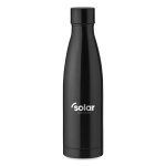 Botella termo personalizada de acero elegante 500ml Midlane color negro vista principal