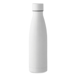 Botella termo personalizada de acero elegante 500ml Midlane color blanco