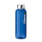 Botellas de agua de plástico reciclado antifugas 500ml RPET color azul real