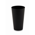 Vasos personalizados de plástico acabado glaseado de 500ml Concert color negro