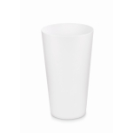 Vasos personalizados de plástico acabado glaseado de 500ml Concert color blanco