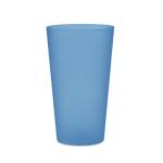 Vasos personalizados de plástico acabado glaseado de 500ml Concert color azul transparente