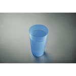 Vasos personalizados de plástico acabado glaseado de 500ml Concert color azul transparente