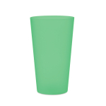 Vasos personalizados de plástico acabado glaseado de 500ml Concert color verde transparente