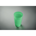 Vasos personalizados de plástico acabado glaseado de 500ml Concert color verde transparente