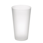 Vasos personalizados de plástico acabado glaseado de 500ml Concert color blanco transparente