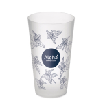 Vasos personalizados de plástico acabado glaseado de 500ml Concert color blanco transparente vista principal