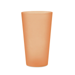 Vasos personalizados de plástico acabado glaseado de 500ml Concert color naranja transparente