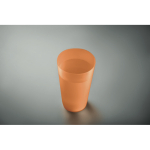 Vasos personalizados de plástico acabado glaseado de 500ml Concert color naranja transparente