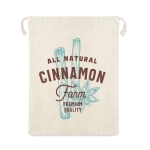 Bolsa para comida de algodón con rejilla y cierre Eco Verdure color beige vista principal segunda vista