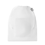 Bolsa rejilla de plásticos reciclados con bolsillo RPET Verdure color blanco