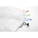 Set 3 bolsas de plástico reciclado para fruta o verdura RPET Greenery color blanco quinta vista