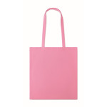 Bolsa de algodón corporativa de colores de 180 g/m2 color rosa segunda vista