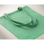Bolsa de algodón corporativa de colores de 180 g/m2 color verde menta vista fotografía tercera vista