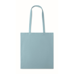 Bolsa de algodón corporativa de colores de 180 g/m2 color azul claro segunda vista