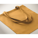 Bolsa de algodón corporativa de colores de 180 g/m2 color miel vista fotografía tercera vista