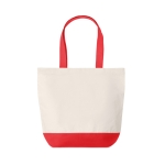 Bolsa de canvas con base y asas de color a juego 280 g/m2 Promenade color rojo tercera vista