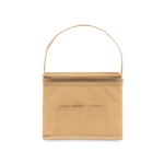 Bolsa nevera kraft con asa y bolsillo, capacidad para 6 latas Kraft color beige tercera vista