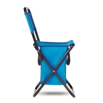 Silla plegable exterior con compartimento para nevera Playa Chill color azul real quinta vista