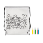 Bolsas non woven 80 g/m2 para colorear con rotuladores Color Fun color blanco segunda vista