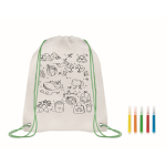 Bolsa non woven 80 g/m2 para colorear con rotuladores