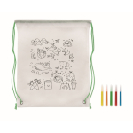 Bolsa non woven 80 g/m2 para colorear con rotuladores segunda vista